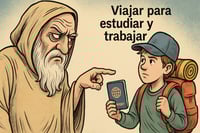 Caricatura editorial - Cronos observa cómo el futuro se va