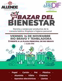 Bazar del Bienestar fomenta reciclaje y apoyo comunitario en Allende