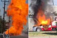 Explosión de camión de gas provoca fuerte incendio en Baja California