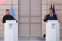 Macron y Zelensky se reúnen para definir garantías de seguridad