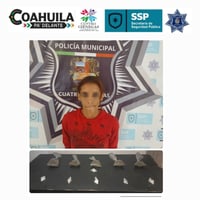 Detienen a mujer por presunta posesión de narcóticos en Cuatro Ciénegas