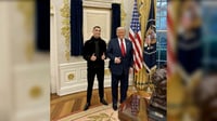 Donald Trump recibe a Cristiano Ronaldo en la Oficina Oval