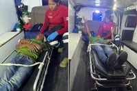 Portón metálico cae sobre hombre en Frontera