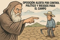 Caricatura editorial - Reforma que ahoga al campo