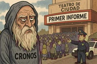 Caricatura editorial - Cronos frente al informe