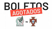 Fanki agota entradas para el partido amistoso México vs Portugal.