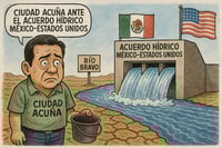 Caricatura editorial - Acuña, con el agua al límite