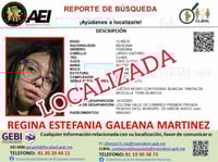 Localizan a Regina Estefanía en García, Nuevo León
