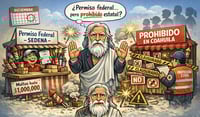 Caricatura editorial - Permiso federal, veto estatal