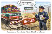 Caricatura editorial - Freno en la frontera