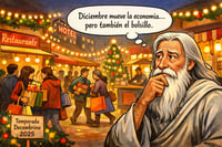 Caricatura editorial - La economía en modo navideño