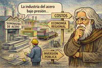 Caricatura editorial - Costos controlados, retos abiertos