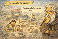 Caricatura editorial - El mes más pesado