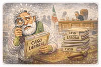 Caricatura editorial - Cronos revisa justicia laboral en la Región Carbonífera