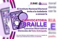 Personas con discapacidad visual son convocados a participar como observadores electorales