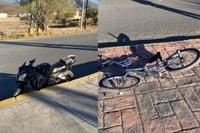 Choque entre ciclista y motociclista deja dos lesionados en Castaños