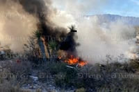Voraz incendio en la Monclova 400 arrasa con camioneta y vivienda 