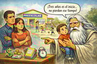 Caricatura editorial - El tiempo que no se debe perder