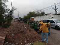 Óscar Ríos Ramírez encabeza acciones de limpieza en la colonia Comercial de Nueva Rosita