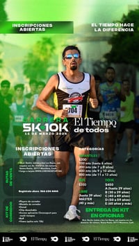 Carrera 5K y 10K El Tiempo se efectuará el 15 de marzo en Monclova