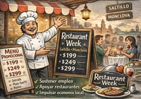 Caricatura editorial - El tiempo corre… y los restaurantes bajan precios para resistir