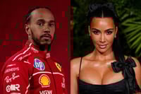 Kim Kardashian y Lewis Hamilton juntos en el Super Bowl
