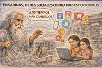 Caricatura editorial - Comercio tradicional compite con plataformas digitales