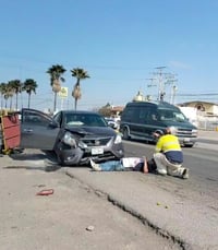 Vendedor ambulante resulta lesionado tras accidente en la carretera federal 57