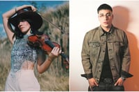 Violinista del equipo de Christian Nodal enciende escenario junto a El Malilla