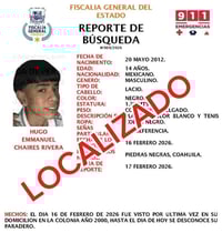 Localizan en Estados Unidos a menor reportado como desaparecido