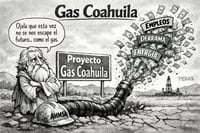 Caricatura editorial - Fracking en Coahuila promete crecimiento económico