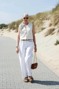 Claves de estilo para llevar jeans blancos con sandalias a los 40+ en Primavera-Verano 2026