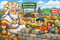 Caricatura editorial... Construcción muestra recuperación en la Región Carbonífera