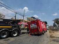 Socavón en Circuito Estadio Azteca afecta tránsito en Coyoacán