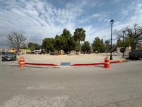 Múzquiz refuerza cultura vial con señalización en plaza Miguel Hidalgo