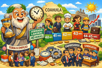 Caricatura editorial - Coahuila avanza hacia jornada laboral de 40 horas semanales