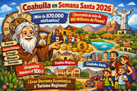 Caricatura editorial - Coahuila listo para recibir a cientos de miles de turistas en Semana Santa