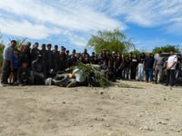 Exploradores y jóvenes de Pentatlón limpian río Monclova