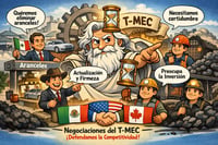 Caricatura editorial - Cronos vigila negociaciones del T-MEC en Coahuila