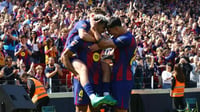 Barcelona vence 1-0 al Rayo Vallecano con gol de Araújo y sigue líder de LaLiga