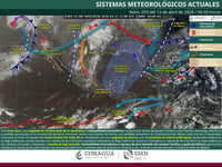 Frente frío 44 y línea seca provocan tormentas y granizo