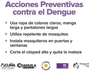 En un esfuerzo conjunto para evitar la propagación del dengue, los gobiernos de Acuña y Piedras Negras han emitido recomendaciones fundamentales dirigidas