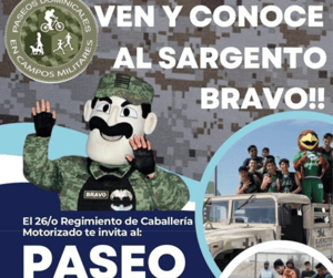 El 26 Regimiento de Caballería de Ciudad Acuña organizará su segundo paseo dominical, una oportunidad imperdible para disfrutar en familia.  El Coronel César