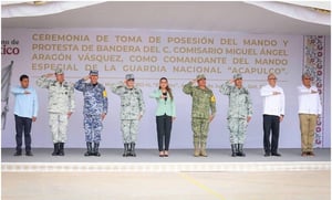 En la ceremonia de toma de posesión y protesta del comandante Miguel Ángel Aragón Vázquez, Salgado Pineda afirma que el futuro de Acapulco y de Guerrero, tiene