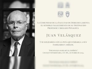 El abogado penalista Juan Velásquez, reconocido por defender a figuras polémicas de la política mexicana contemporánea, falleció este domingo, informó