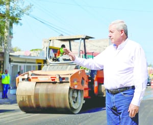 La obra lleva un gran avance, aproximadamente del 40 por ciento.   Un avance del 40 por ciento registra el recarpeteo del bulevar Eulalio Gutiérrez Treviño,