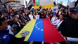 Parte de las más de 2.400 personas que fueron detenidas en las horas posteriores a la proclamación de Maduro para un tercer mandato de seis años.  