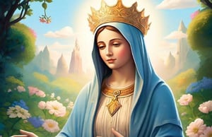 Santa María, conocida como la Virgen María, es una figura central en el cristianismo, madre de Jesús de Nazaret. Su vida, según los evangelios, se desarrolla