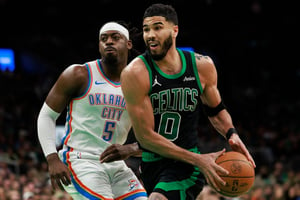    Oklahoma City logra ganar a los campeones Caeltics de Boston     Shai Gilgeous-Alexander anotó 34 puntos y Chet Holmgren tuvo 23 unidades y 15 rebotes