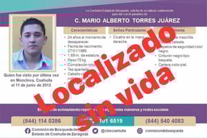 Un hallazgo que pone fin a una larga espera.  Tras casi trece años de incertidumbre, la familia de Mario Alberto Torres, vecino de Monclova, recibió finalmente